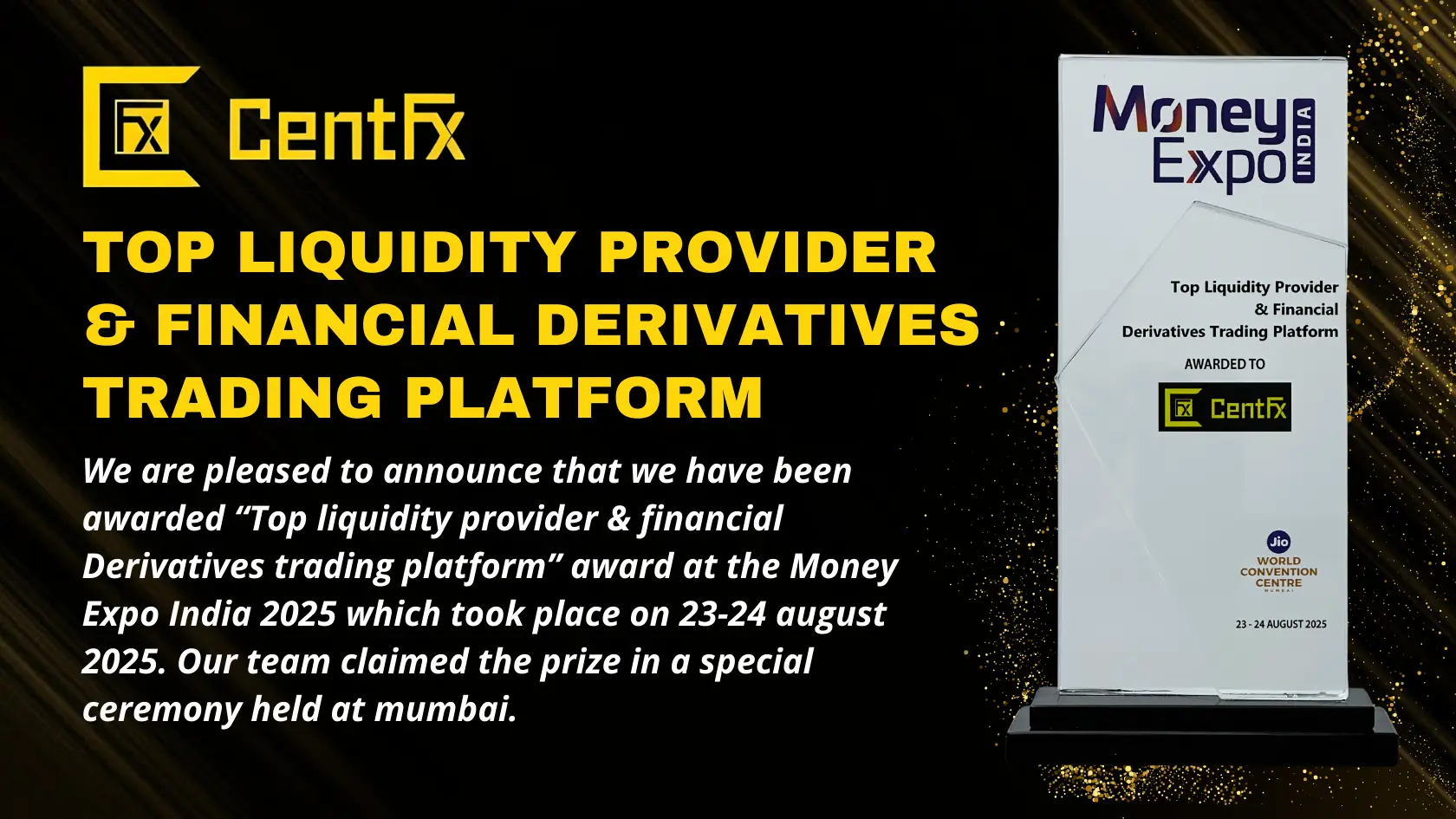 Award Top Liquidity Provider and Financial Derivatives Trading Platform
