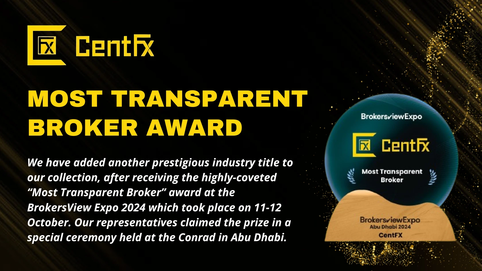 Award Most Transparent Broker